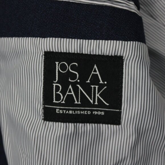 Jos. A. Bank 730 Burke Blazer Mens 46 L Blue Linen/Wool Blend Sports Jacket - Picture 6 of 13